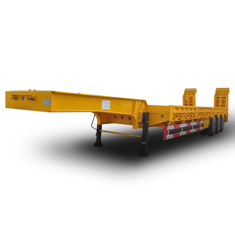 3&4 Axles Lowbed Cargo Semi Truck Trailer