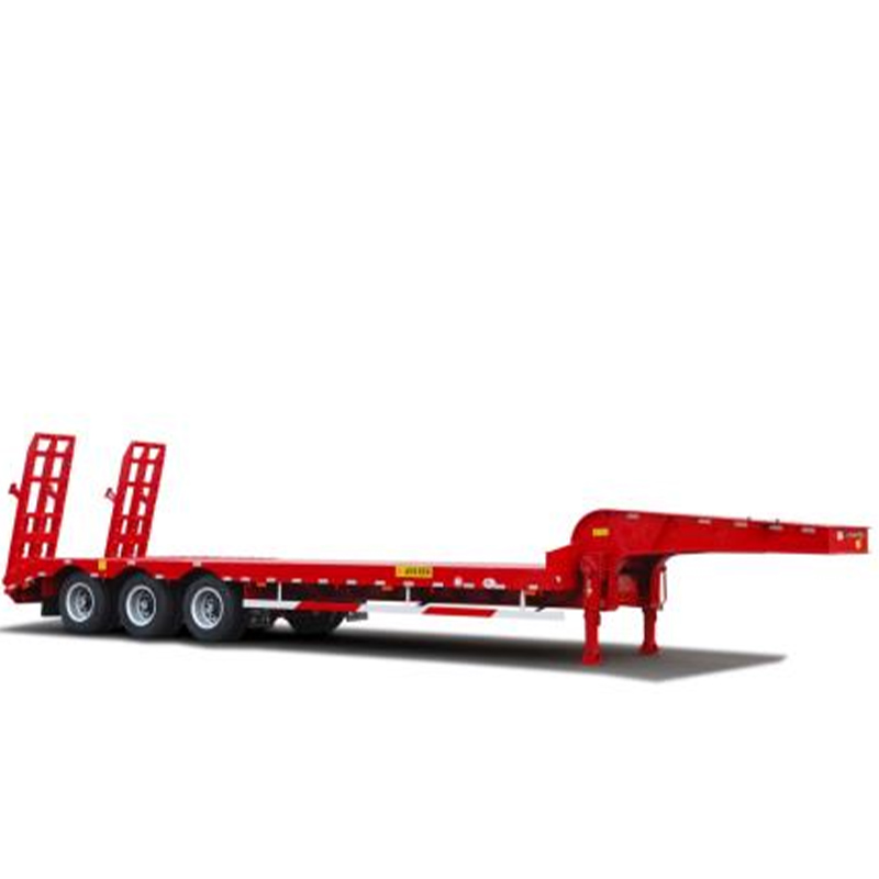 3&4 Axles Lowbed Cargo Semi Truck Trailer